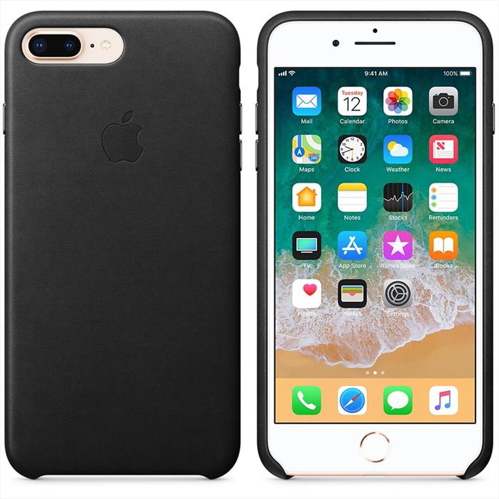 "APPLE - Custodia in pelle per iPhone 8 Plus/7 Plus-Black"