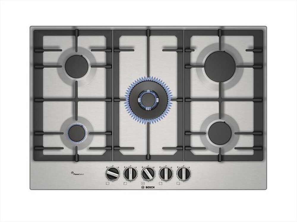 "BOSCH - Piano cottura a gas PCQ7A5B90 5 fuochi 75cm-Inox"