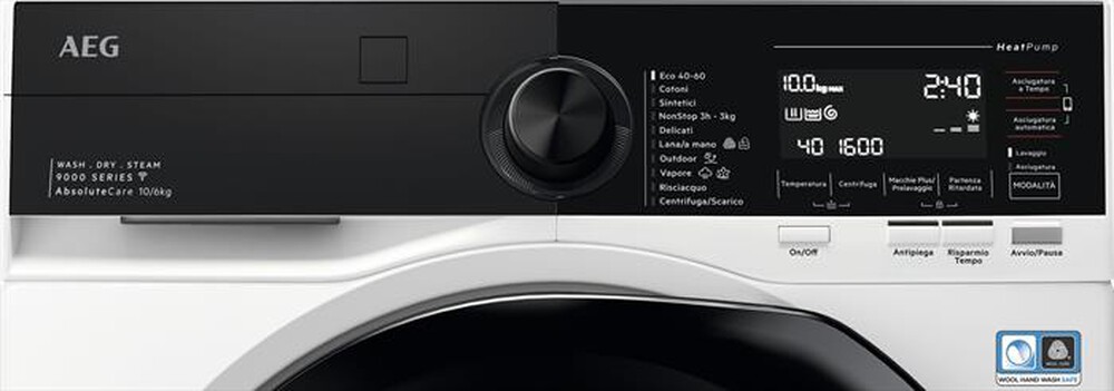 "AEG - Lavasciuga LWR9C16BAY 10/6 Kg Classe A/BY-Bianco"