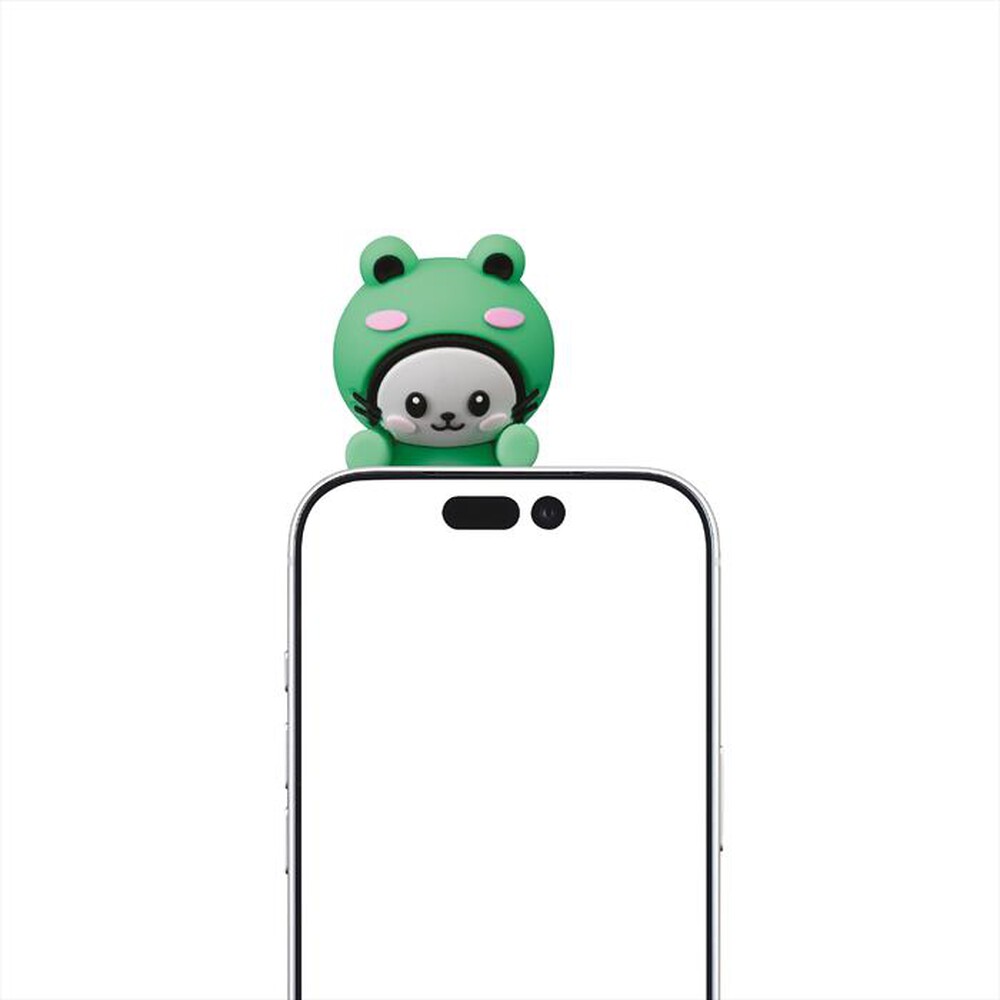 Immagine del prodotto CELLULARLINE - Mini figura adesiva in PVC a forma di rana-Verde, Grigio