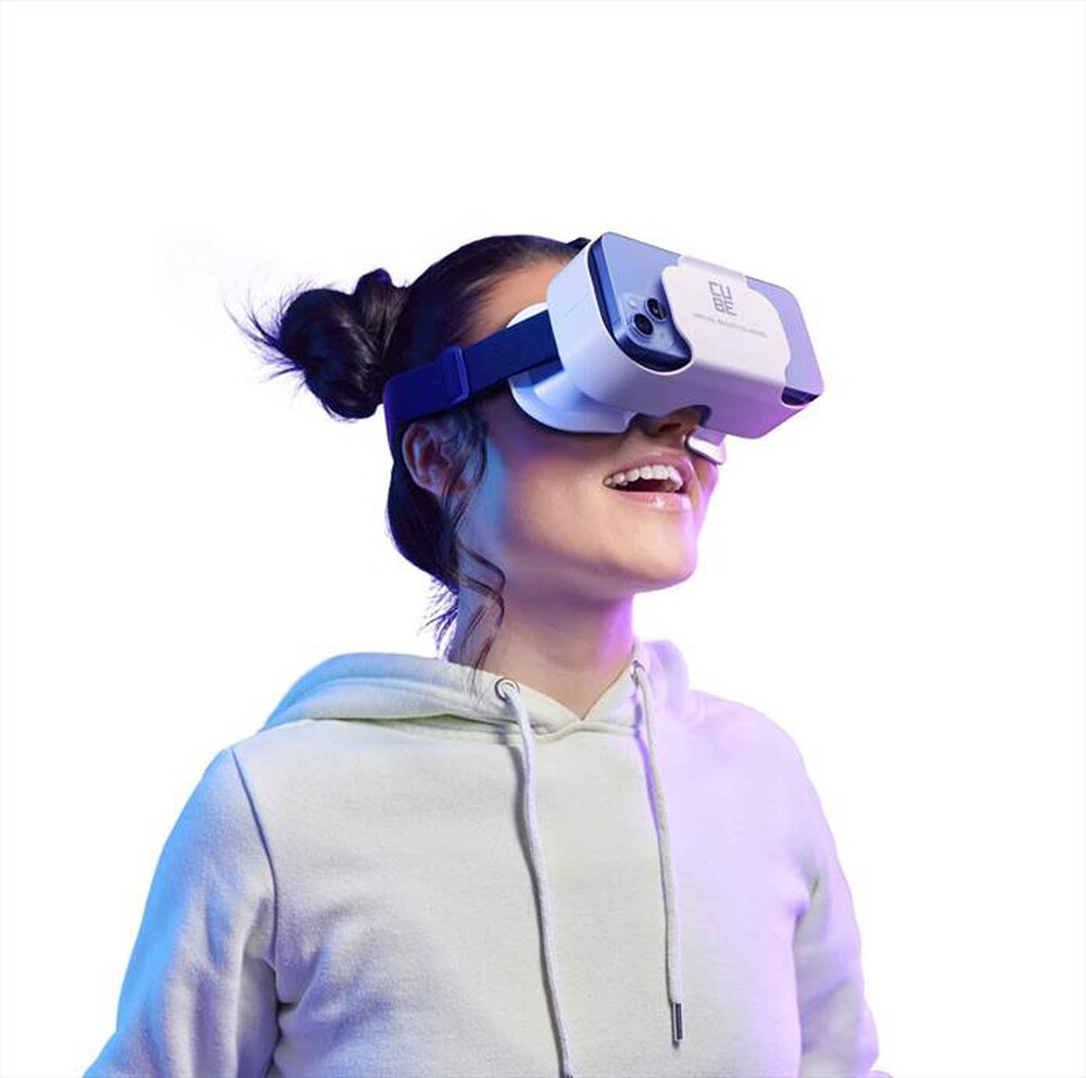 Immagine del prodotto TECH POP - Visore di Realt&agrave; Virtuale per smartphone CUBE VR-Nero, Bianco