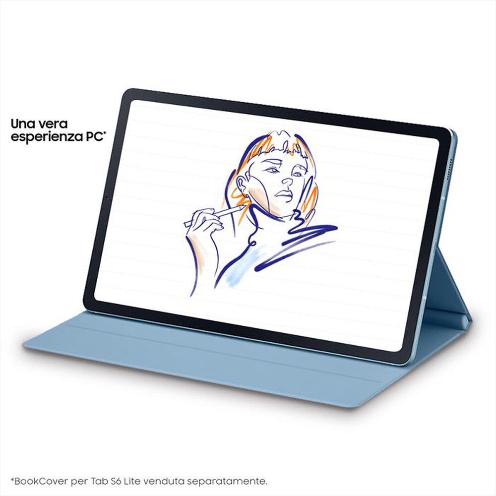 "SAMSUNG - GALAXY TAB S6 LITE LTE-Blue"