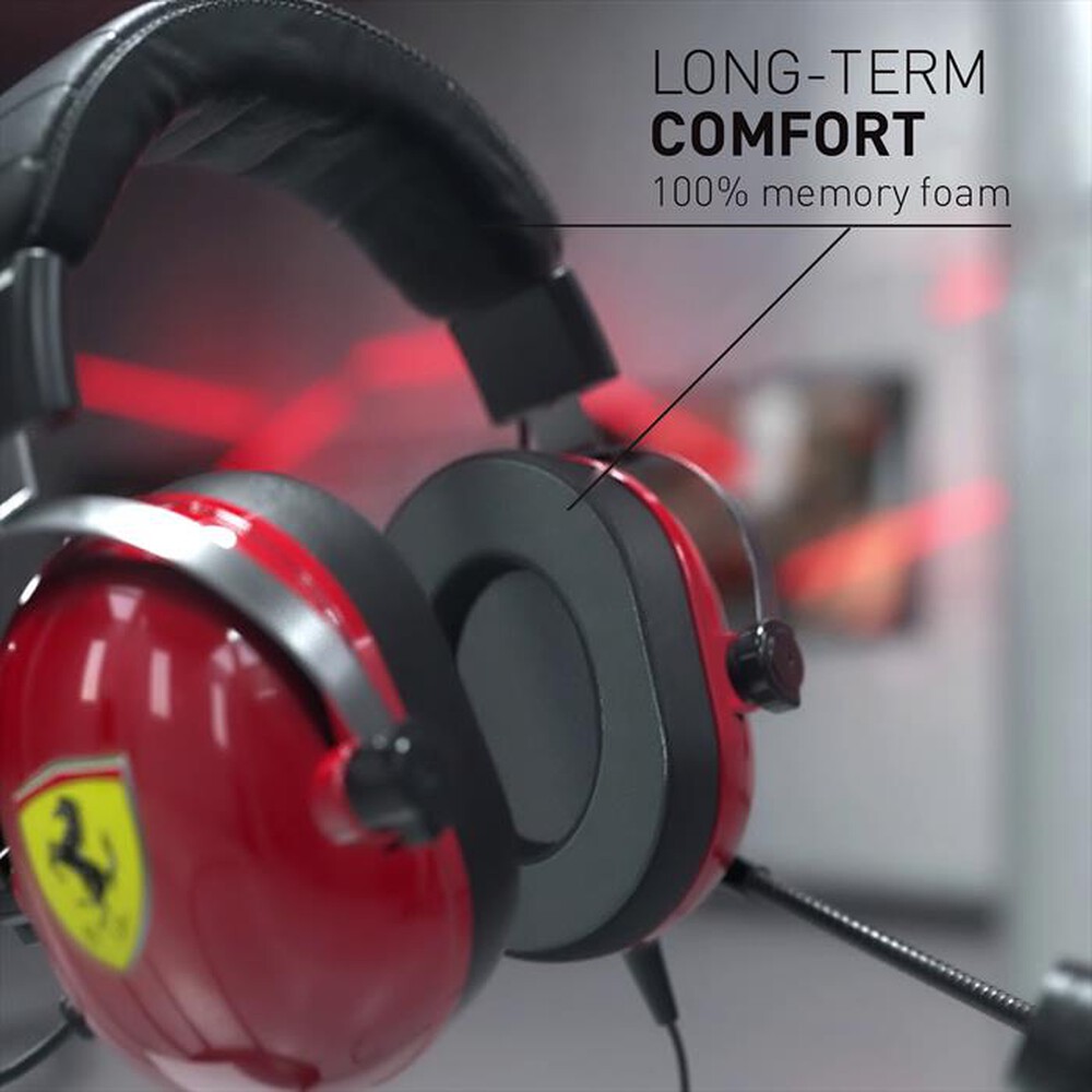"THRUSTMASTER - Cuffia gamer T.RACING SCUDERIA FERRARI EDITION DTS-Rosso"