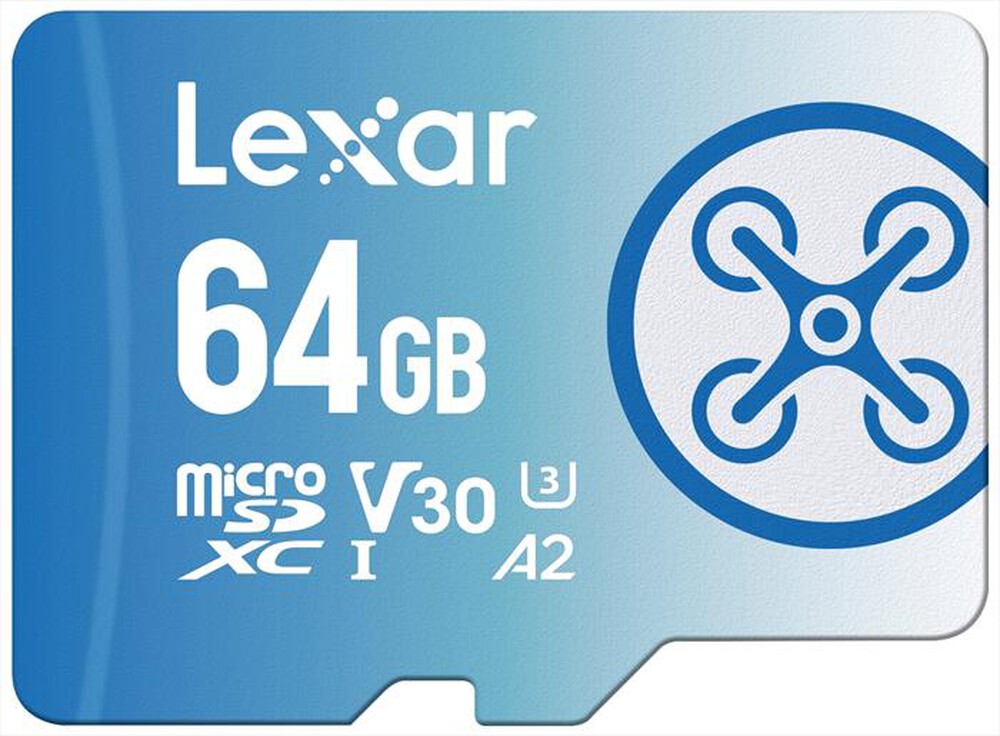 "LEXAR - 64GB FLY MICROSDXC-Blue"