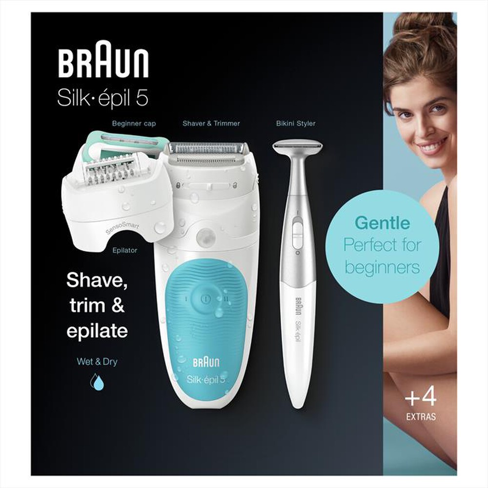 "BRAUN - Silk-épil 5 5-810-Bianco/Turchese"