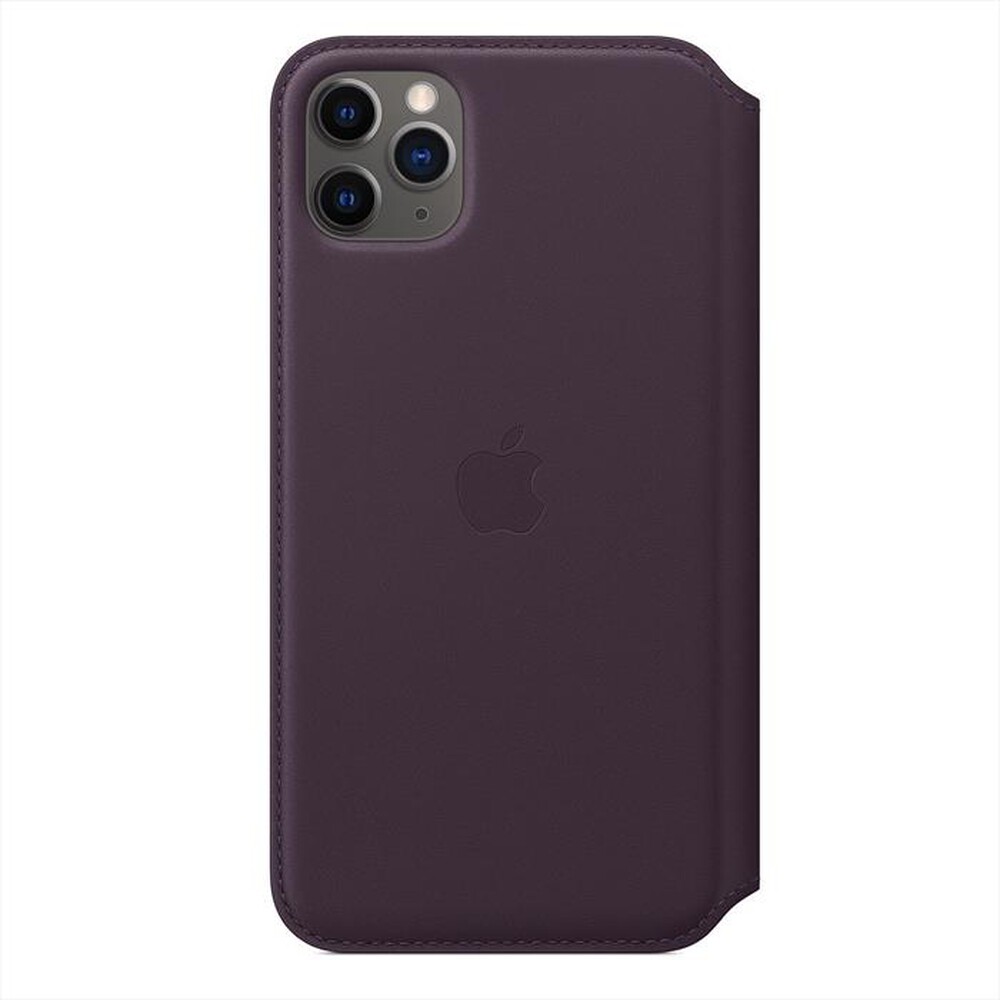 "APPLE - Custodia folio in pelle per iPhone 11 PRO MAX-Melanzana"