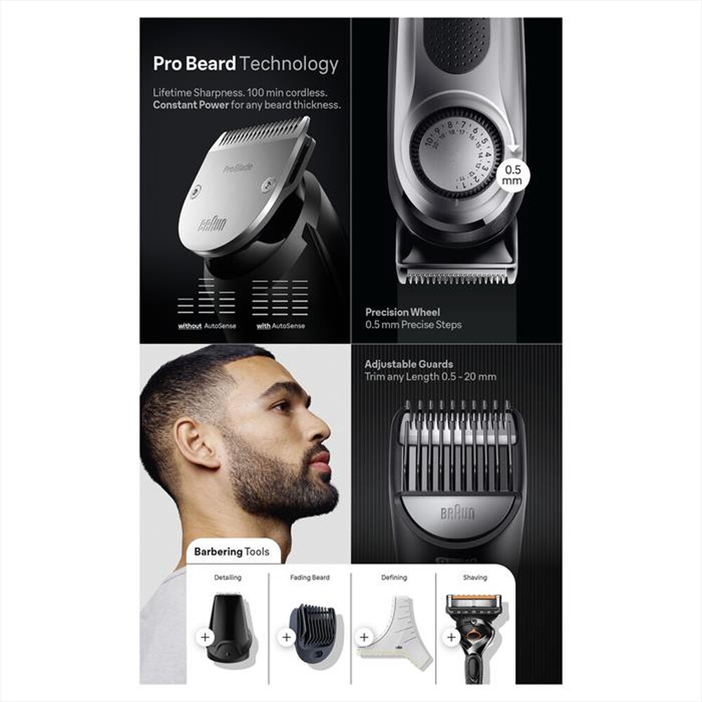 Immagine del prodotto BRAUN - Regolabarba BT7420-Black / Spc Grey