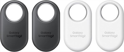 SAMSUNG - Localizzatore Bluetooth Galaxy SmartTag2 (4 Pezzi)-Nero/Bianco