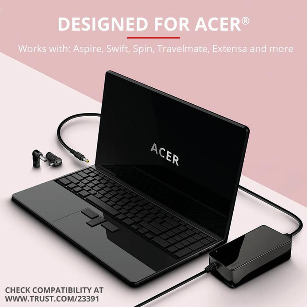 "TRUST - MAXO ACER 90W LAPTOP CHARGER-Black"