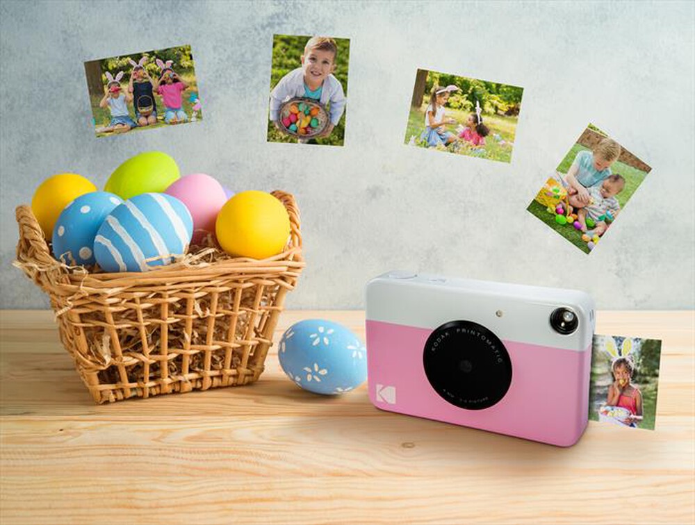 "KODAK - Fotocamera compatta PRINTOMATIC-Rosa"