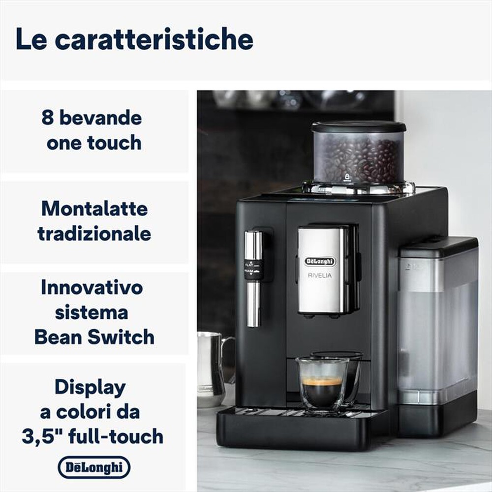 "DE LONGHI - Macchina da caffé Rivelia EXAM440.35.B-Nero (onyx black)"