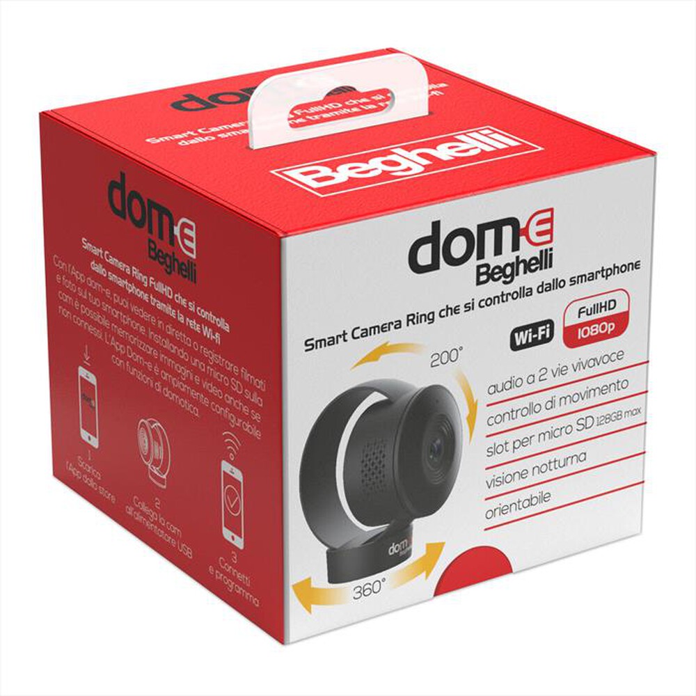 "BEGHELLI - VIDEOCAMERA RING DA INTERNO-Nero"