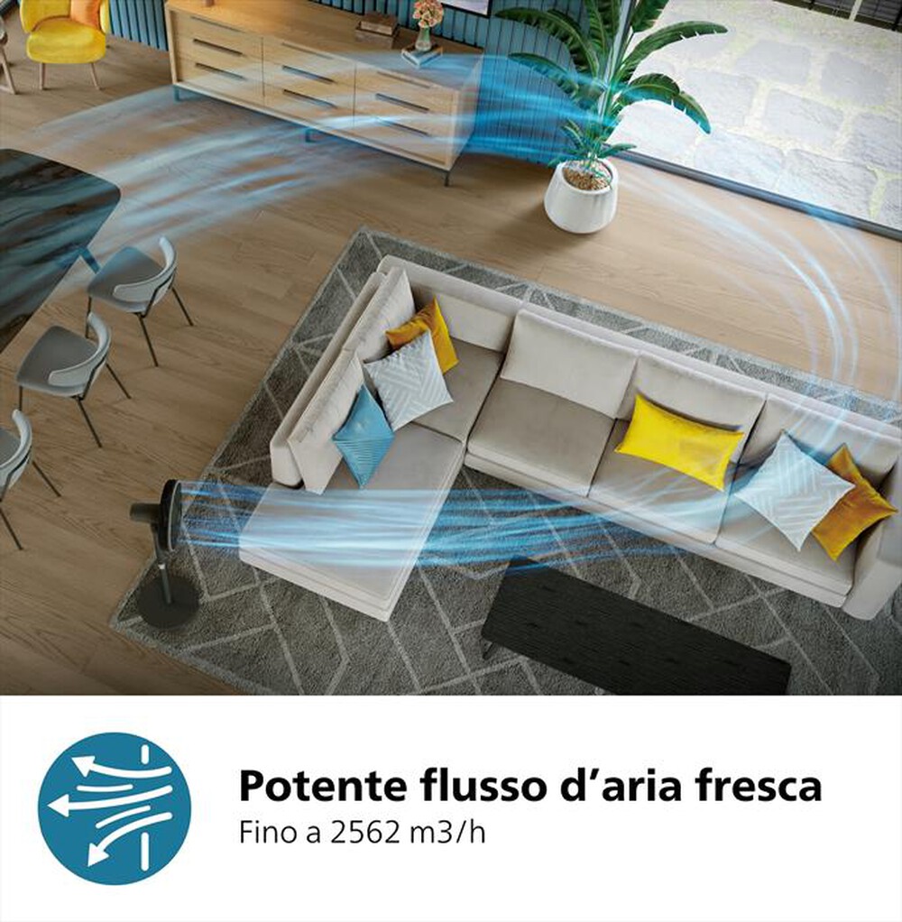 "PHILIPS - Ventilatore a piantana SERIES 3000 CX3550/01-Nero"