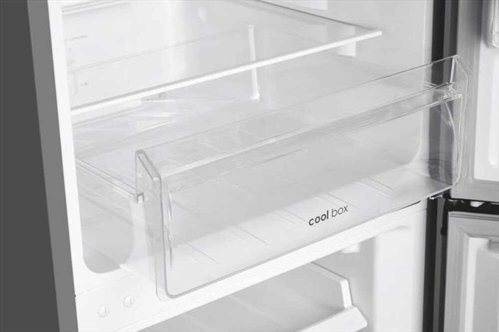 "CANDY - Frigorifero combinato CCH1T518EX Classe E 253 lt-Platino, Acciaio inossidabile"