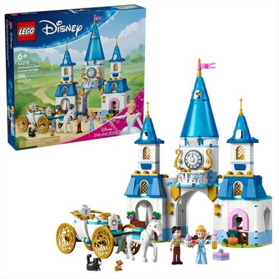 LEGO - DISNEY Castello e carrozza di Cenerentola - 43275-Multicolore