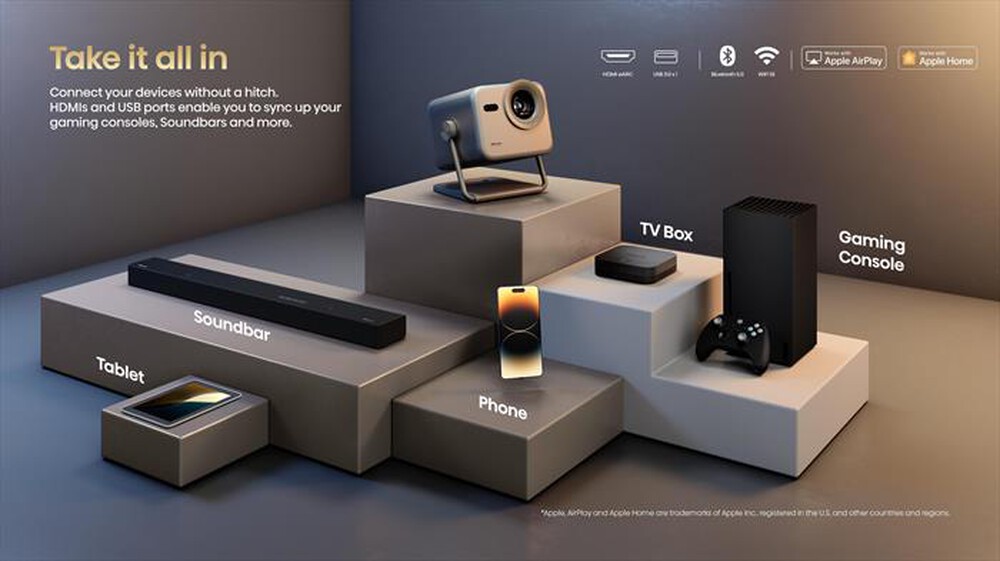 Immagine del prodotto HISENSE - Mini Proiettore Smart 4K M2 PRO-Grigio