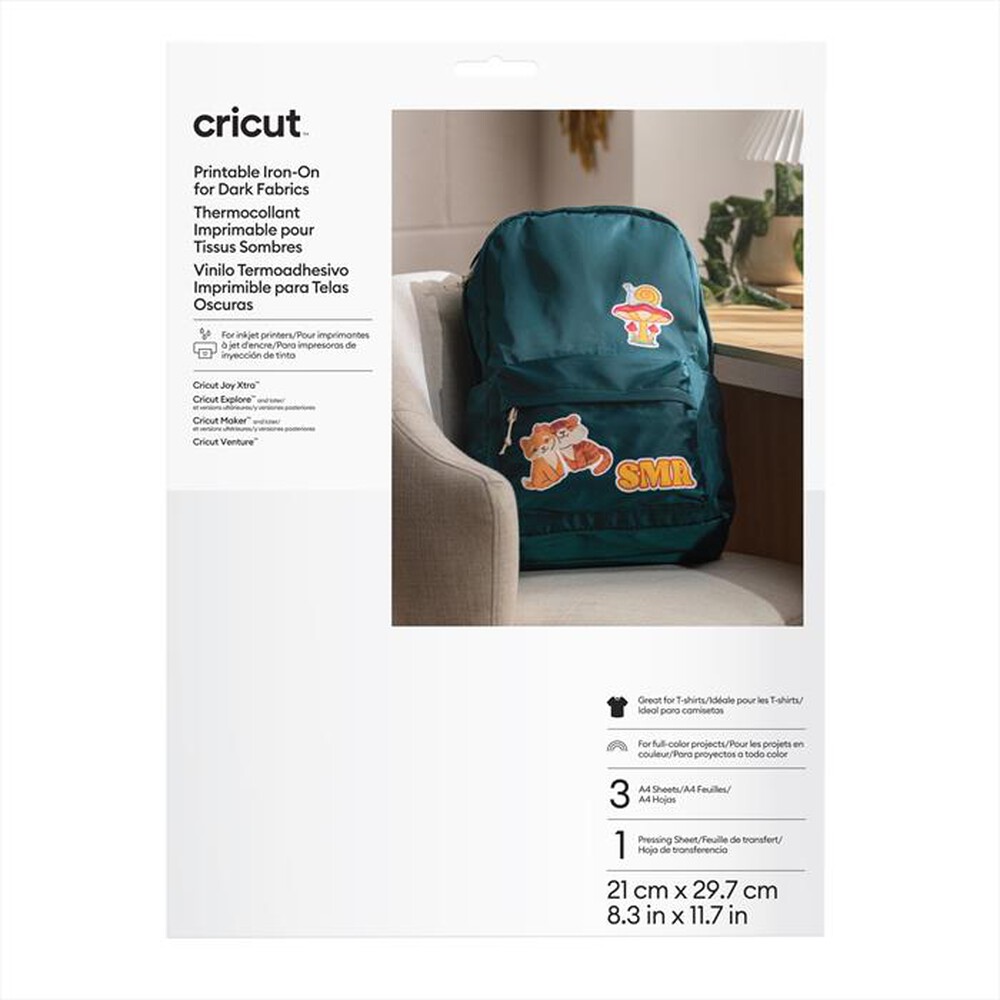 Immagine del prodotto CRICUT - Termoadesivo stampabile per tessuti chiari A4-Bianco
