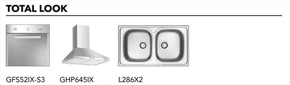 Immagine del prodotto GLEM GAS - Piano cottura a gas GT645HIX- 58,5cm-Acciaio Satinato