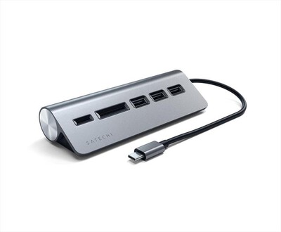 SATECHI - HUB USB-C CON CARD READER CON CAVO-grigio