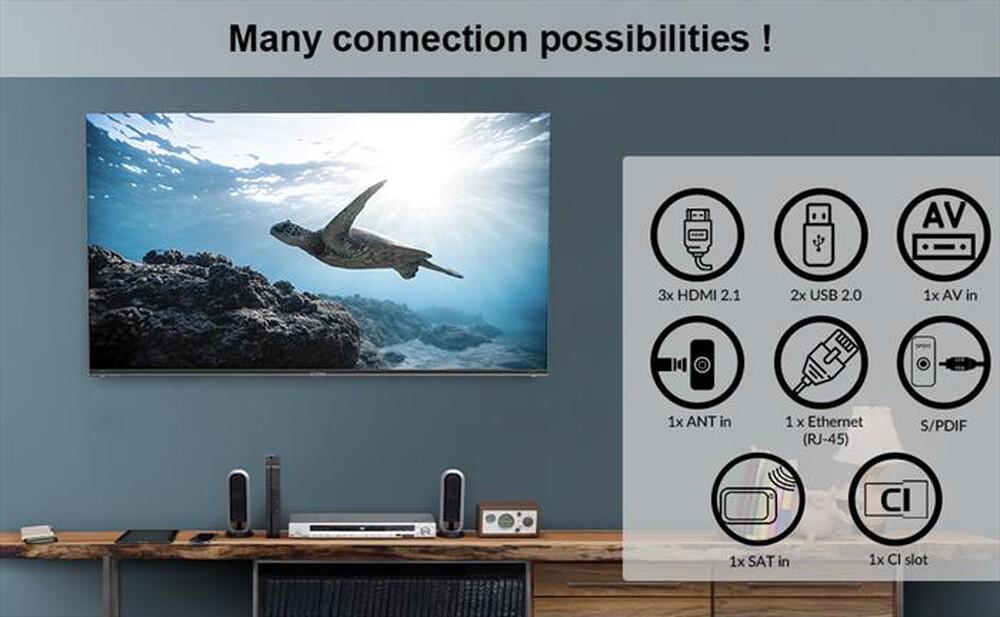 "STRONG - Smart TV LED UHD 4K 55\" SRT55UD7553-argento"