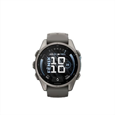 GARMIN - FENIX 9, 43MM, BARE TI, PEBBLE GRAY-Titanio / Grigio