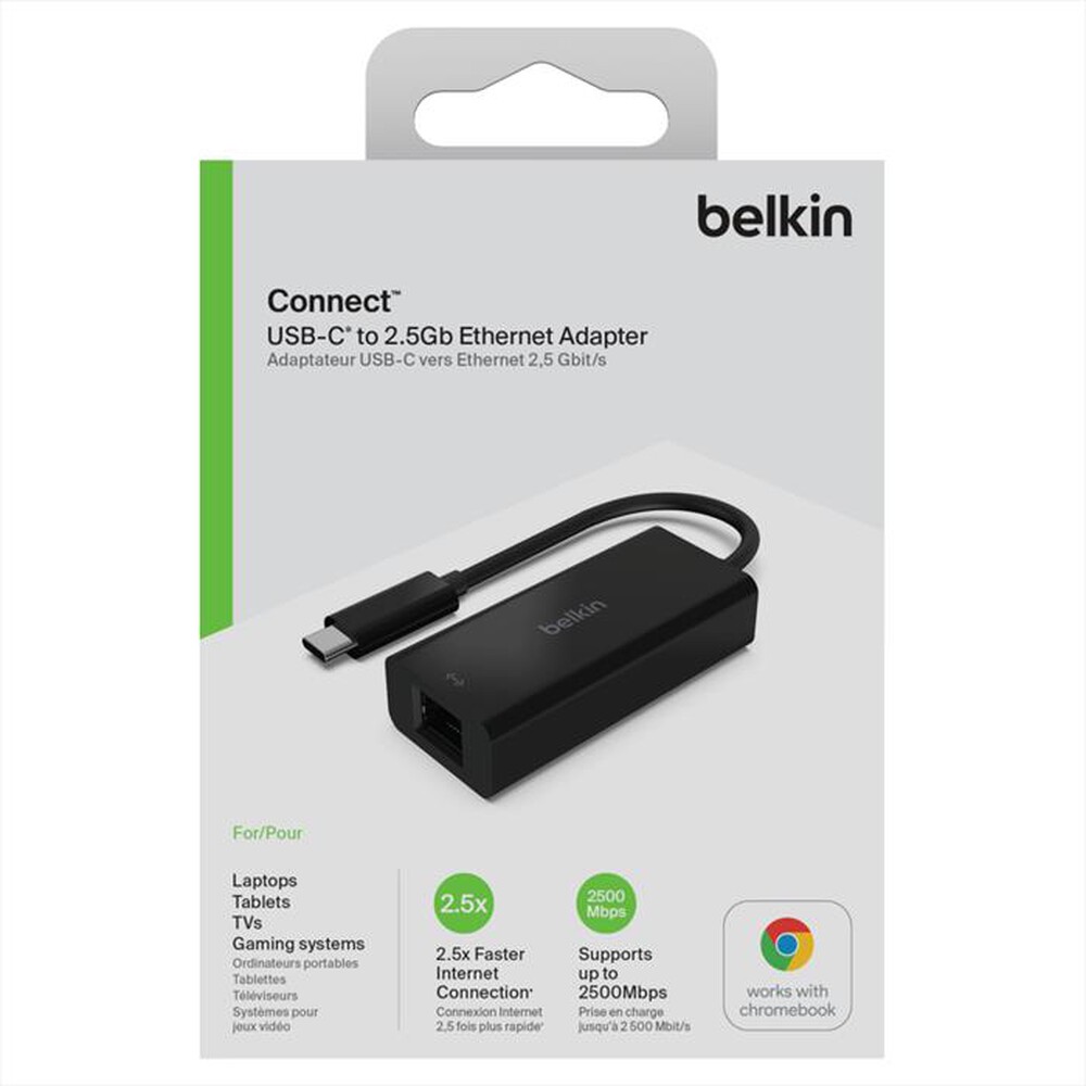 Immagine del prodotto BELKIN - ADATTATORE DA USB-C A 2.5GB ETHERNET-nero
