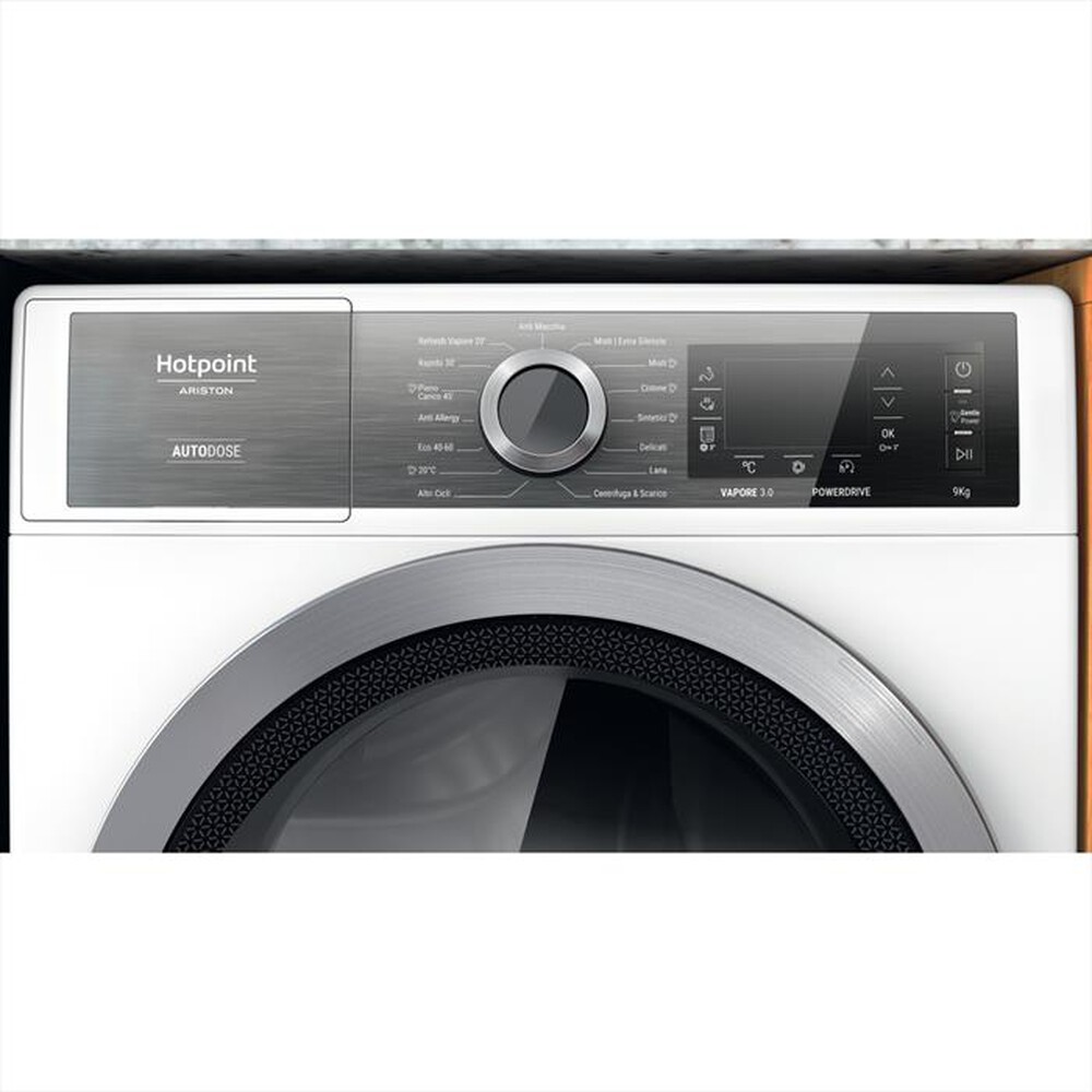 "HOTPOINT ARISTON - Lavatrice GENTLE POWER H8 W946WB IT 9 Kg Classe A-Bianco"