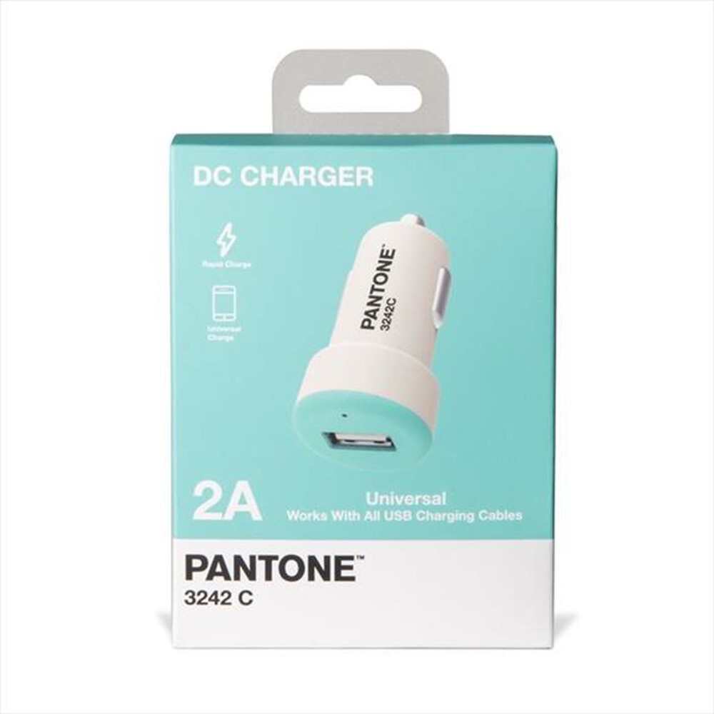 "PANTONE - PT-DC1USBL - PANTONE CAR CHARGER 2.1A-AZZURRO/PLASTICA"