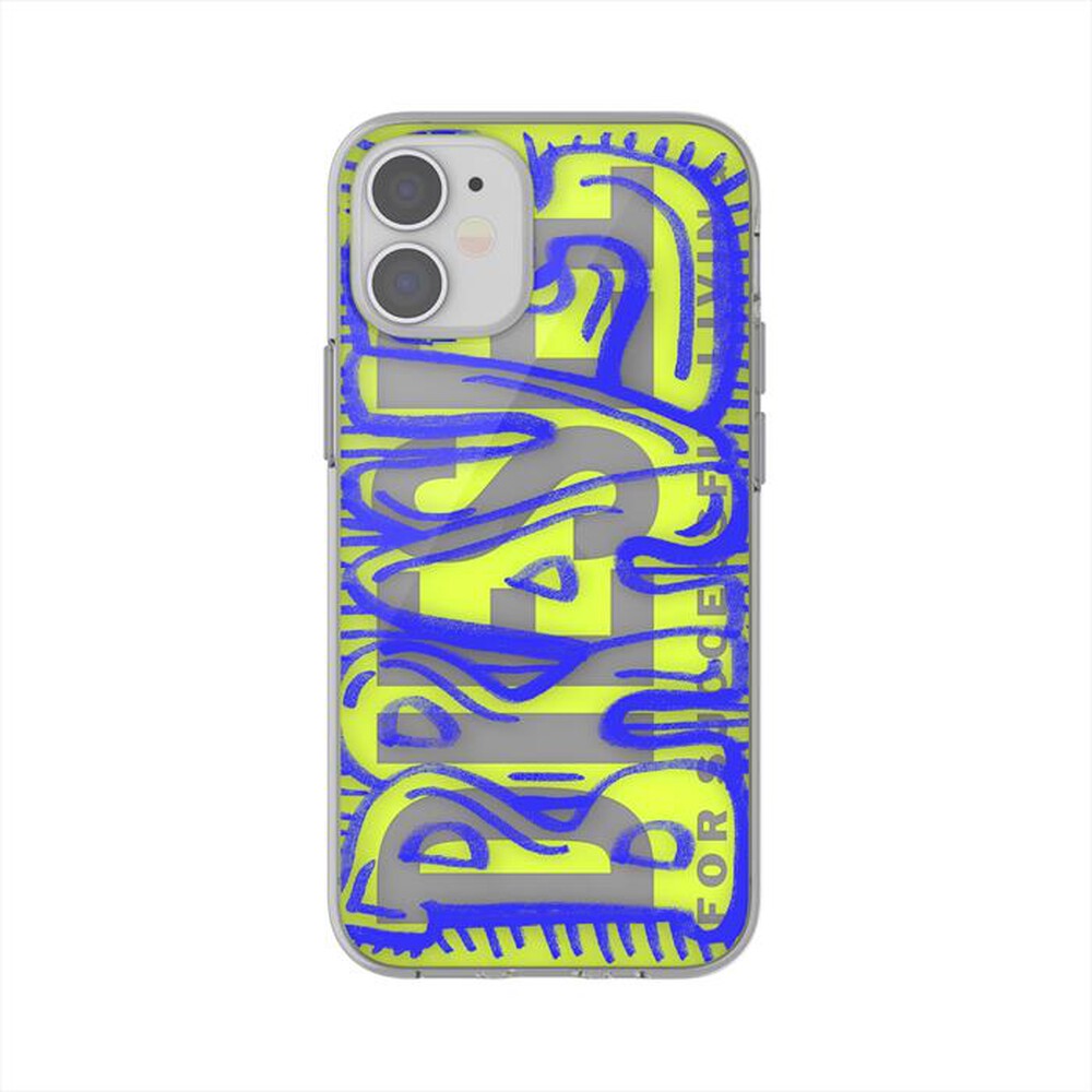 "DIESEL - 42564 DIESEL COVER IPHONE 12/ 12 PRO-Blu/Giallo"