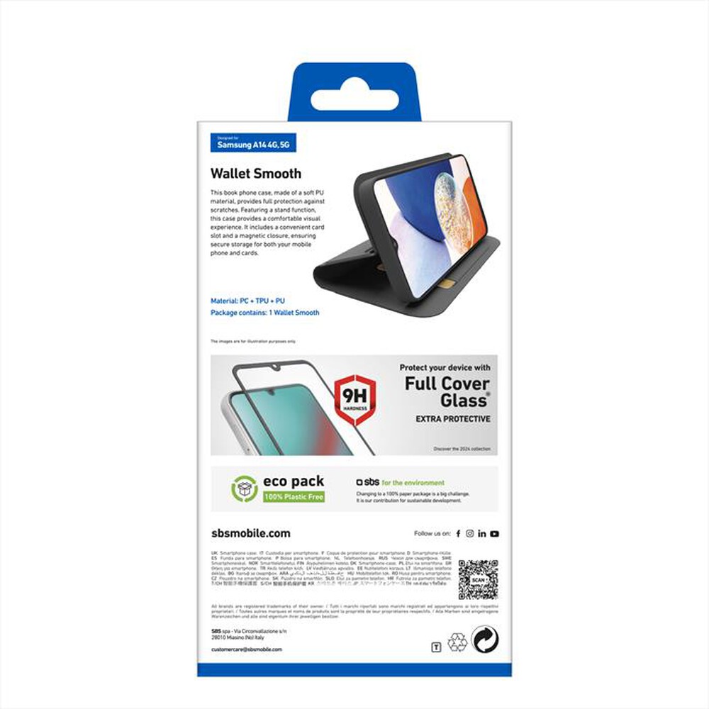 "SBS - Cover TEBKLITESAA144GK per Samsung A14 4G-Nero"