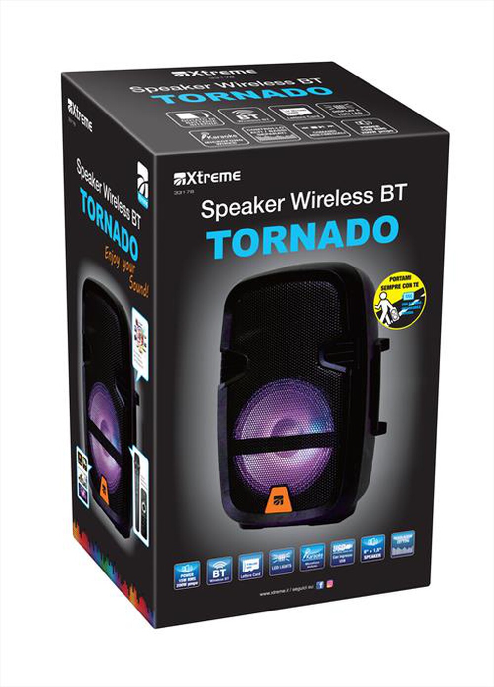 "XTREME - SPEAKER WIRELESS BT TORNADO-NERO"