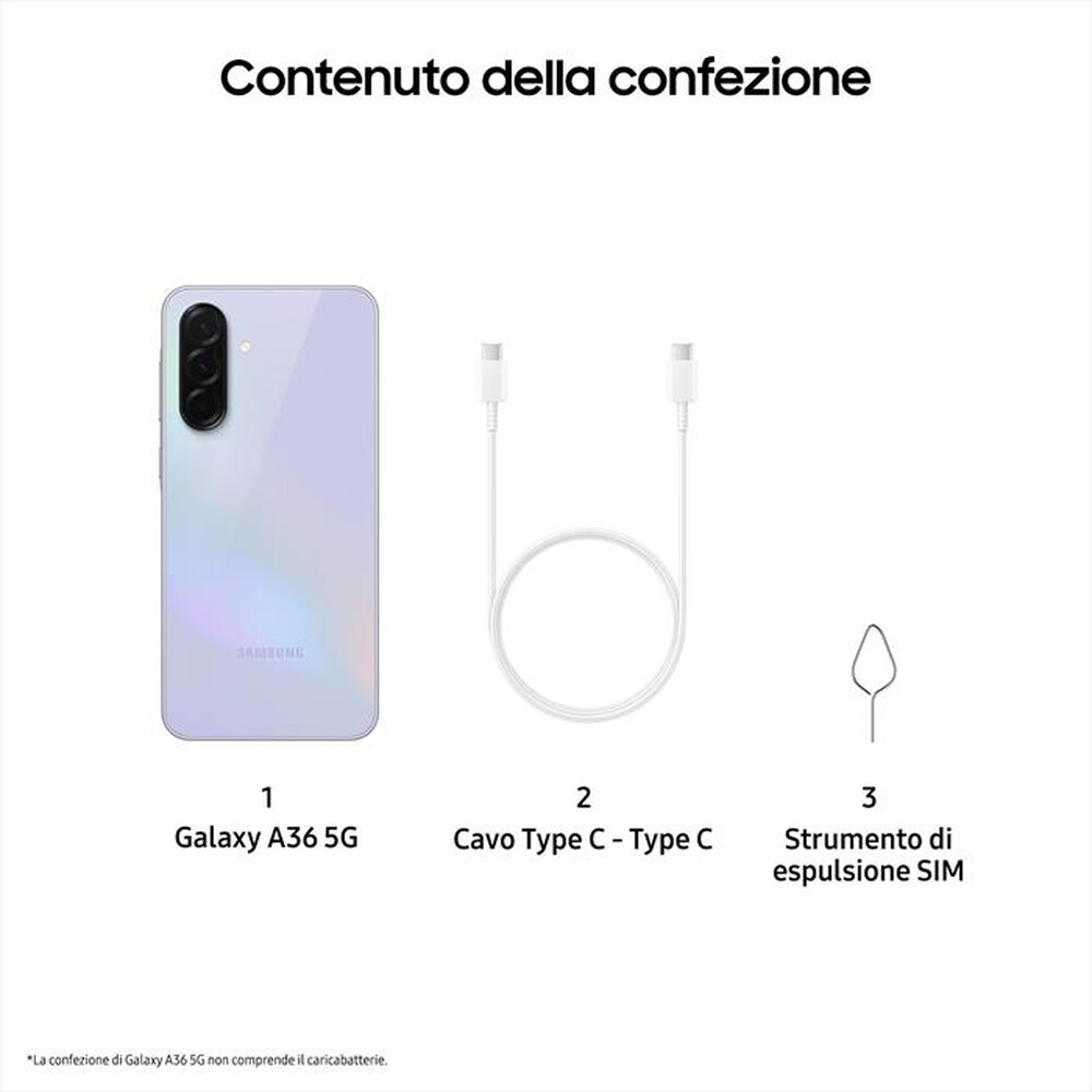 Immagine del prodotto SAMSUNG - Smartphone Galaxy A36 5G 256GB-Awesome Lavender