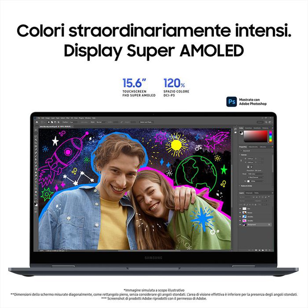 "SAMSUNG - Notebook GALAXY BOOK4 360-Gray"