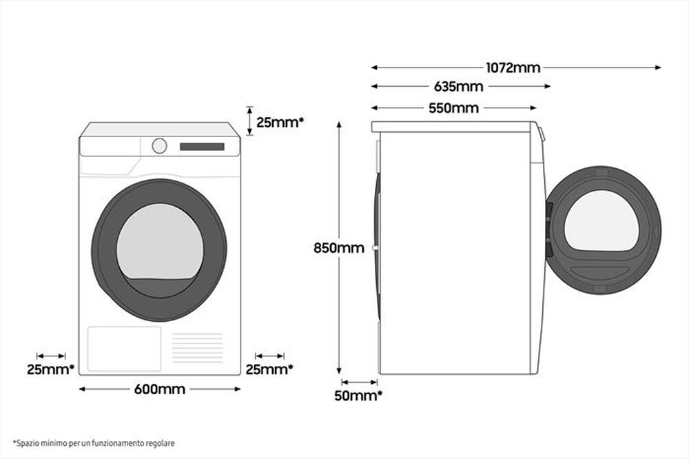 "SAMSUNG - Lavatrice WW90T754DBT/S3 ULTRAWASH AI CONTROL 9Kg-BIANCO CON OBLO' Shiny Black"