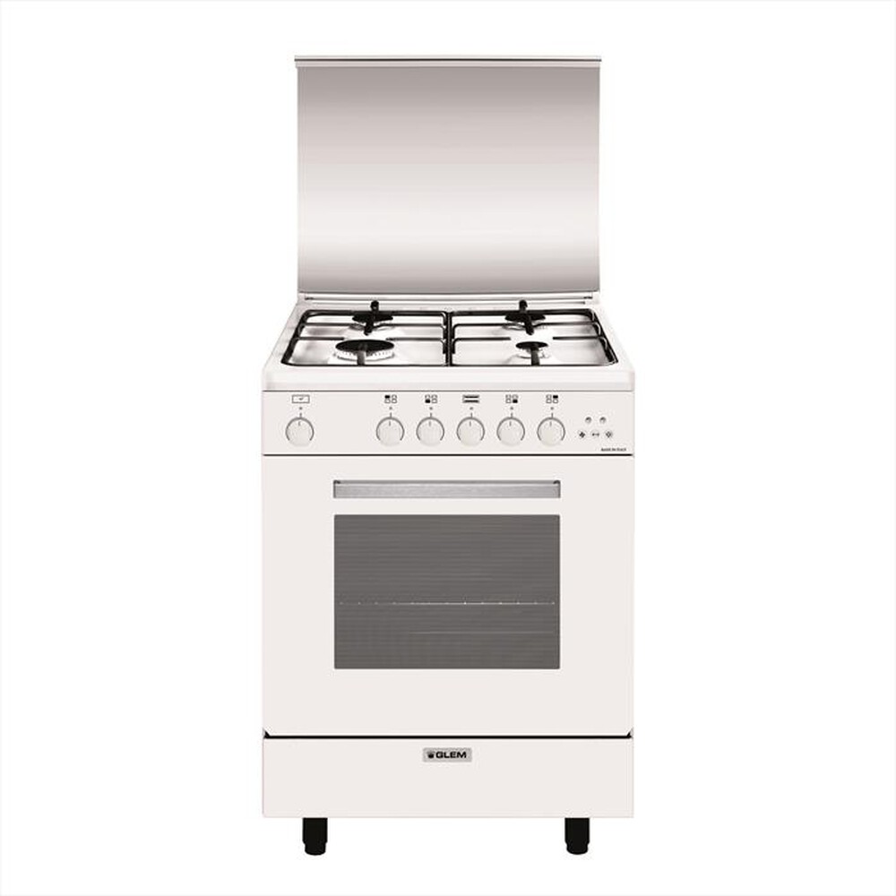 "GLEM GAS - Cucina a gas A654VX Classe A-Bianco"