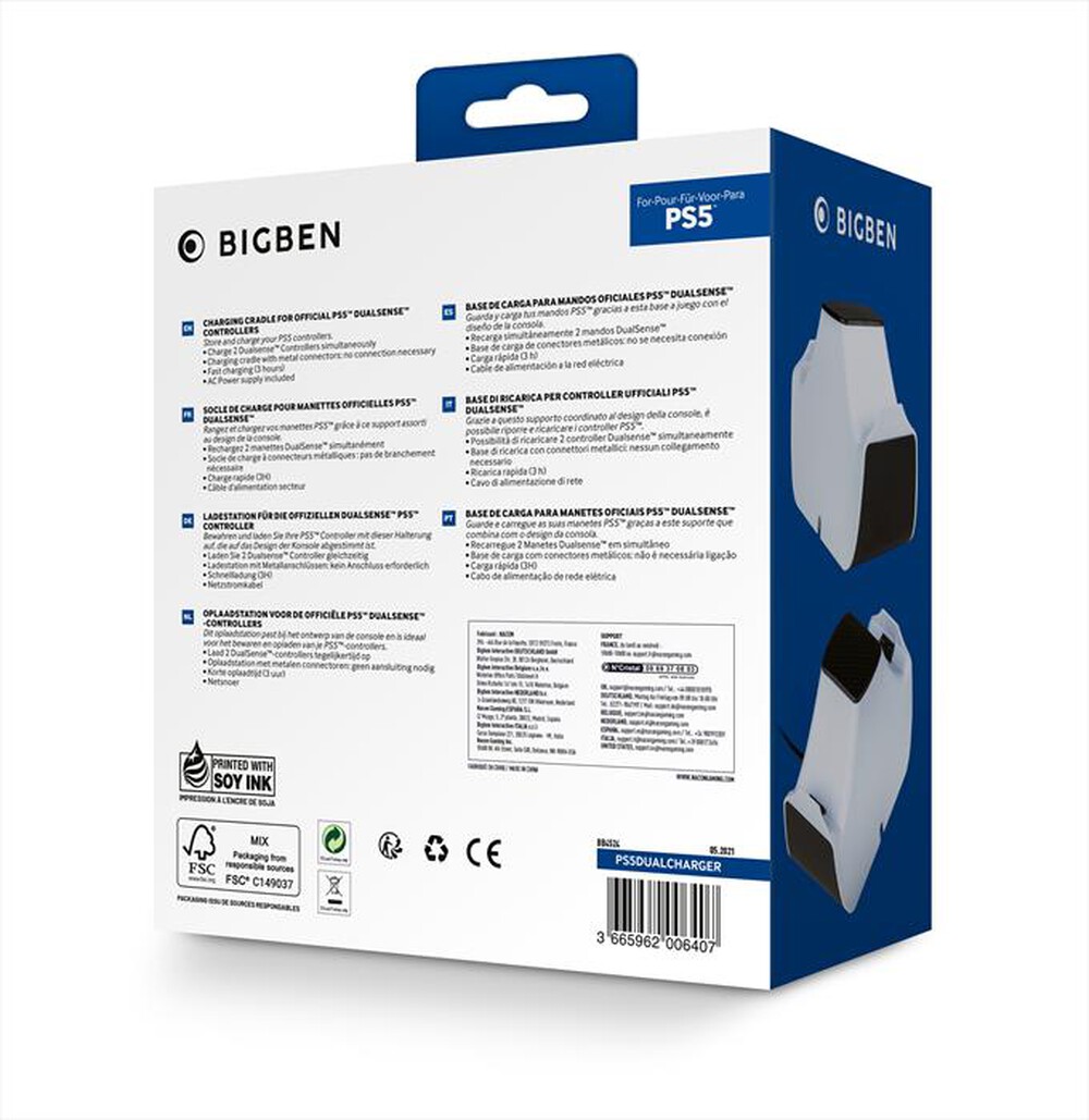 "NACON - BASE RICARICA ACADAPTOR 2 CONTROLLER DUALSENSE PS5-Nero"