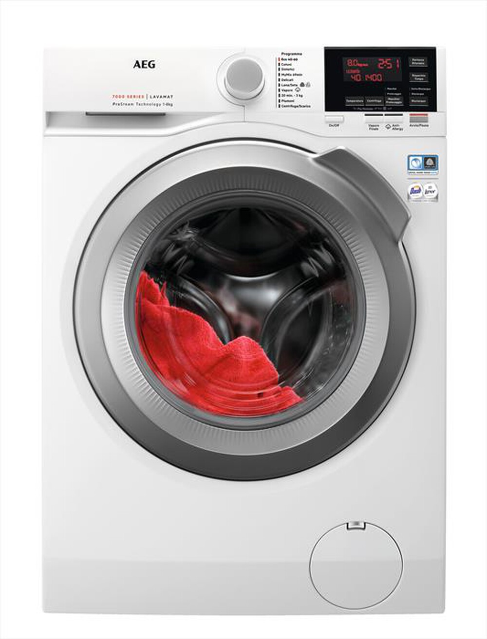 "AEG - Lavatrice L7FBG843 8 Kg Classe A-Bianco/oblò silver"