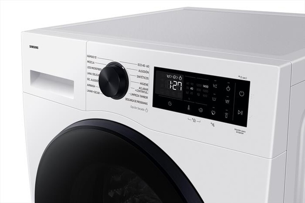 "SAMSUNG - Lavasciuga WD90DG5B15BEET 9/6 Kg Classe A-bianca con oblò e display nero"