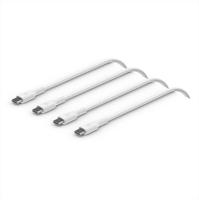 BELKIN - CAVO INTRECCIATO PVC USB-C TO USB-C 1M TWIN PACK-Bianco