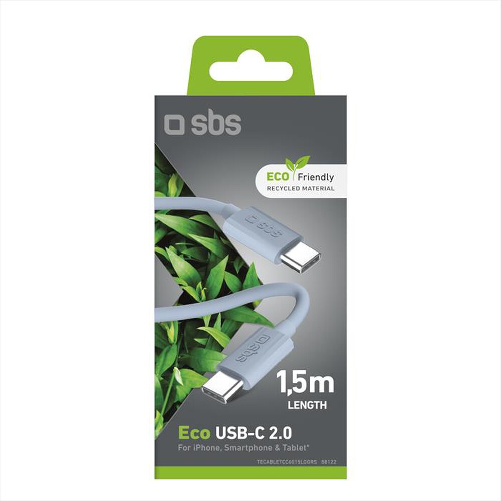 "SBS - Cavo type-C to Type-C TECABLETCC6015LGGRS-Verde chiaro"