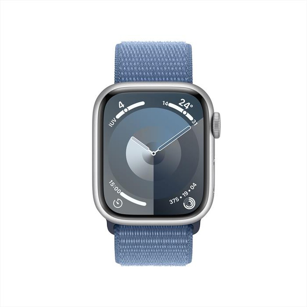 "APPLE - Watch Series 9 GPS Cassa 41mm Argento-Blu Inverno"