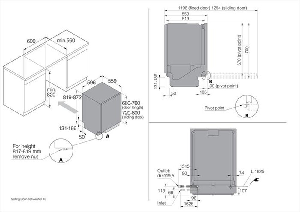 Immagine del prodotto ASKO - Lavastoviglie incasso DSD 433 B/1 Classe C