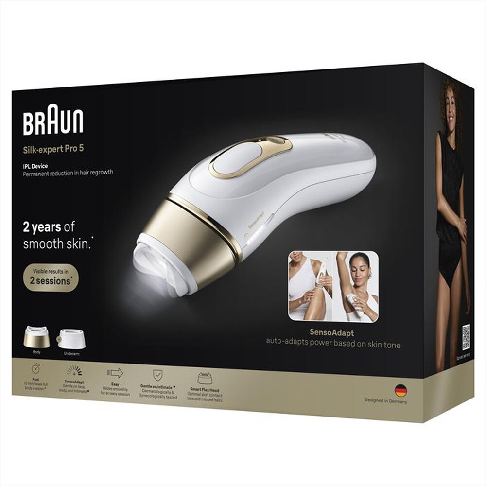 Immagine del prodotto BRAUN - Epilatore a luce pulsata IPL PL5210 BOX EURO-BIANCO/ORO