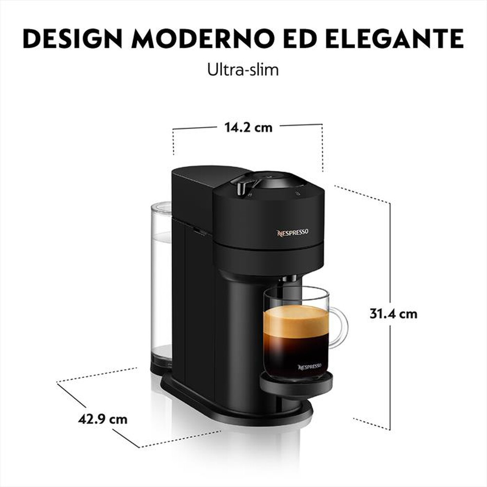 "KRUPS - Macchina da caffè XN910N Vertuo Next Nespresso-Nero opaco"