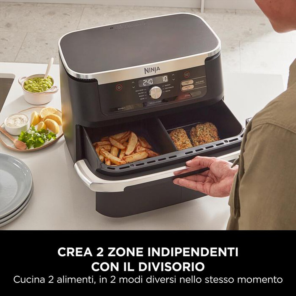 "NINJA - Friggitrice ad aria FLEXDRAWER DA 10,4L-nero"