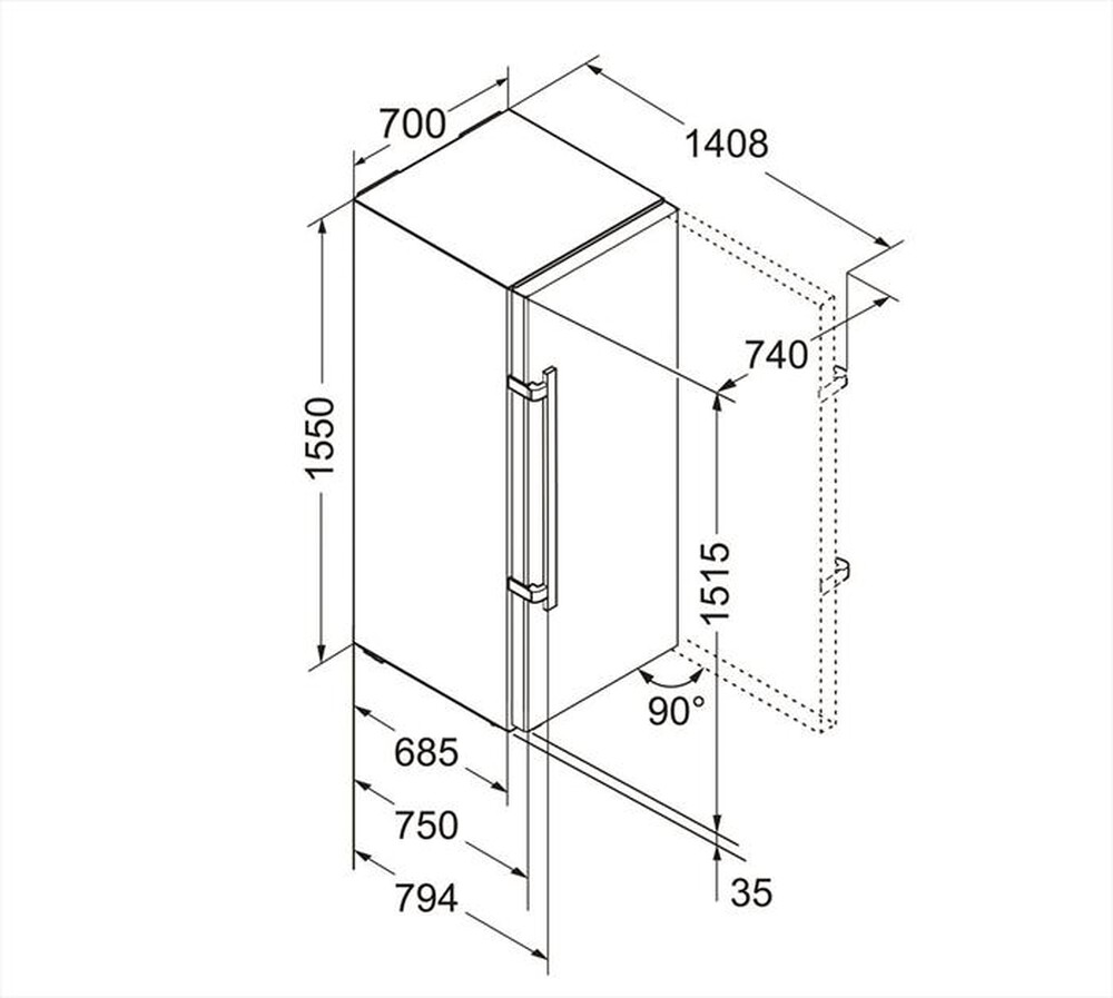 "LIEBHERR - Congelatore verticale GN 4135-20 Classe D 309 lt-Bianco"