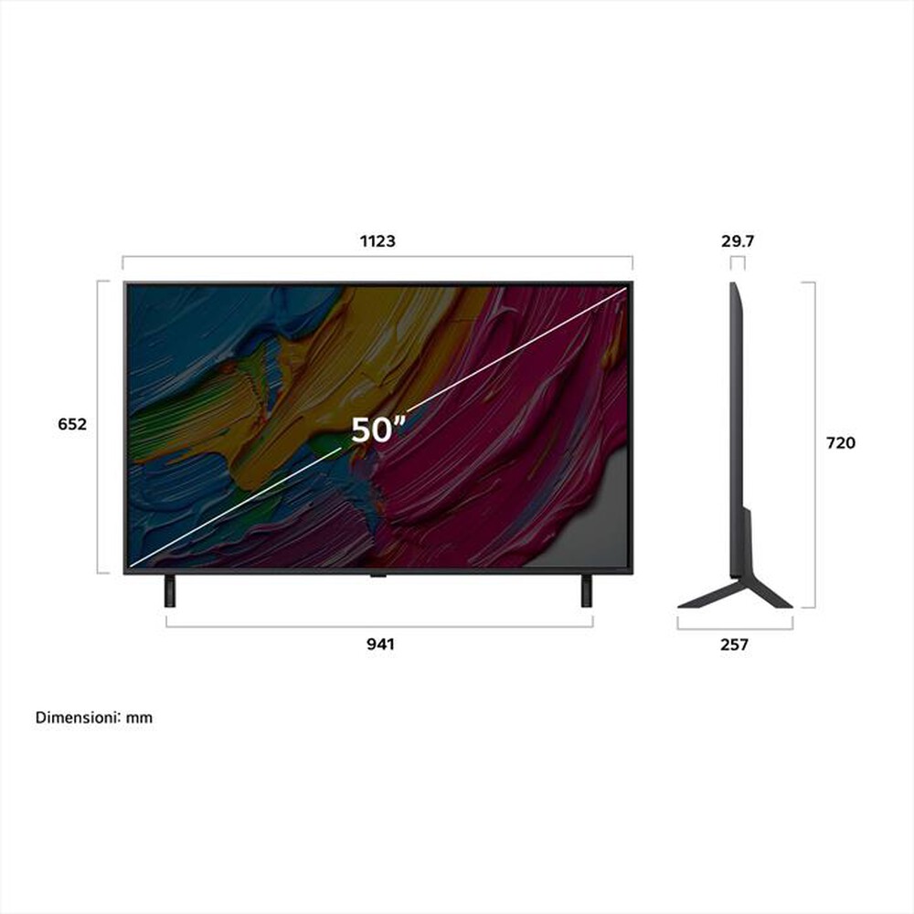 "LG - Smart TV TV QNED AI UHD 4K 50\" 50QNED80A6A-Nero"