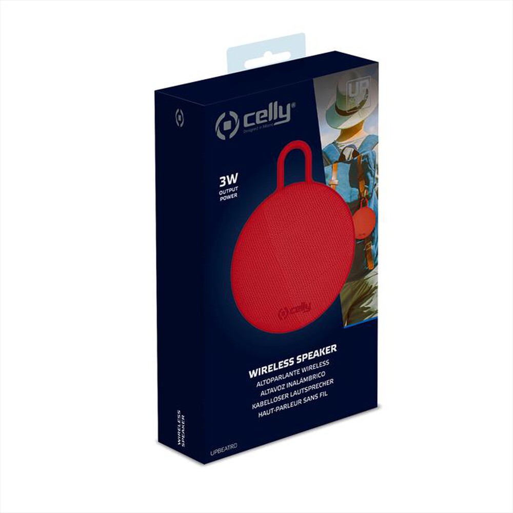 "CELLY - UPBEATRD - WIRELESS UPBEAT SPEAKER-ROSSO/PLASTICA"