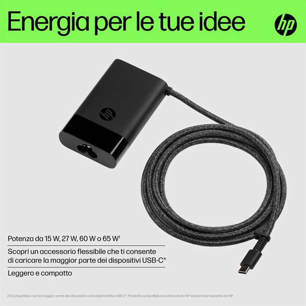 Immagine del prodotto HP - ALIMENTATORE USB-C DA 65 W-Nero