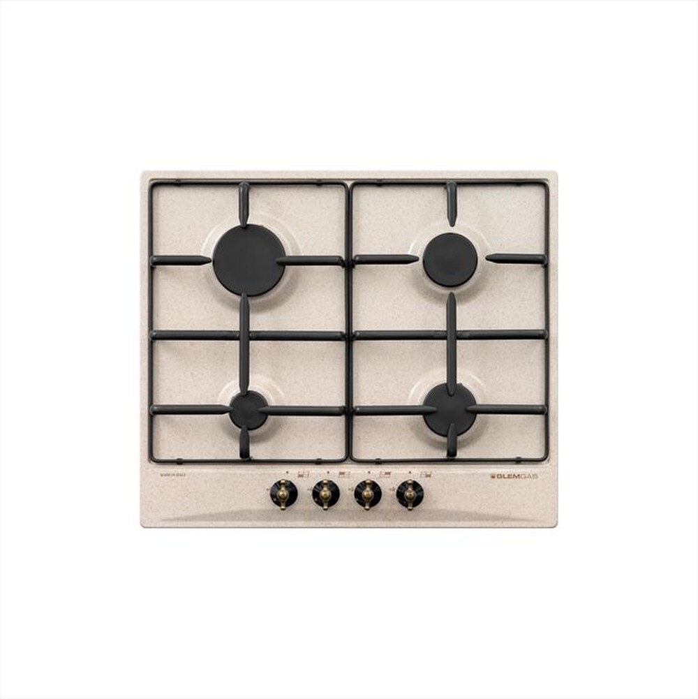 "GLEM GAS - Piano cottura a gas GT64SA 4 fuochi 58,5cm-Avena"